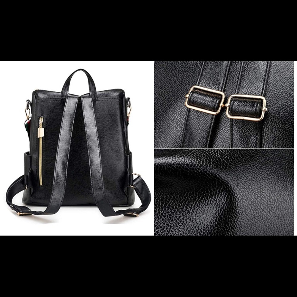 NWT Leather Waterproof Backpack Purse - Picture 4 of 5